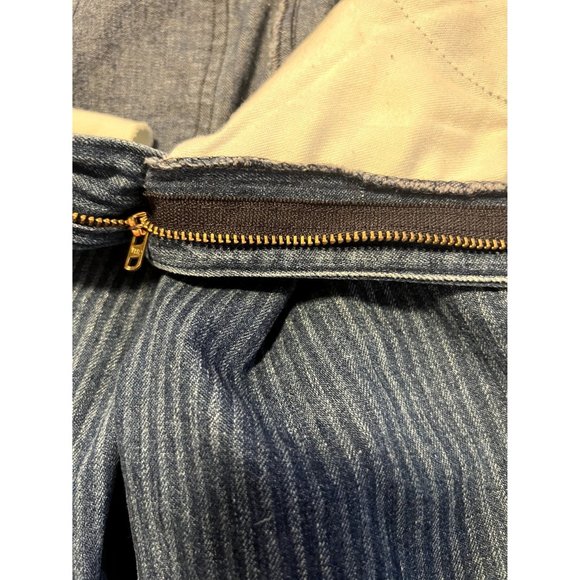 1980s Vintage Bon Jour Denim Pleated Front PinStripe Jeans - Picture 13 of 15